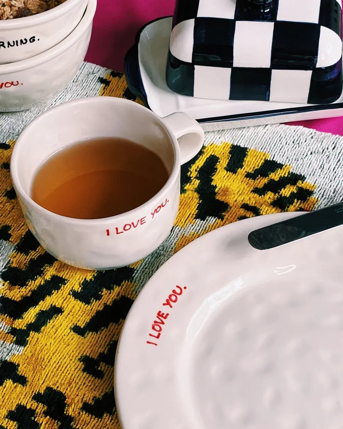 ANNA + NINA - I LOVE YOU Cappuccino - Tasse - Kaffee - und Teetasse - ROSA ECK Concept Store