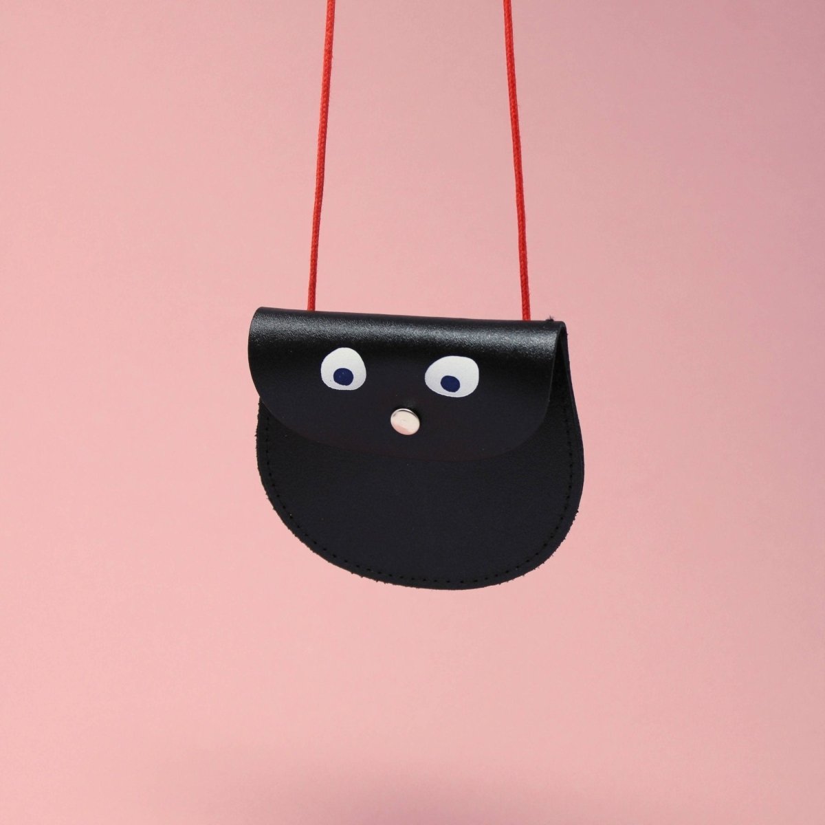 Ark Colour Design - GOOGLE EYE Geldbeutel Schwarz - ROSA ECK - Leder, Schwarz,