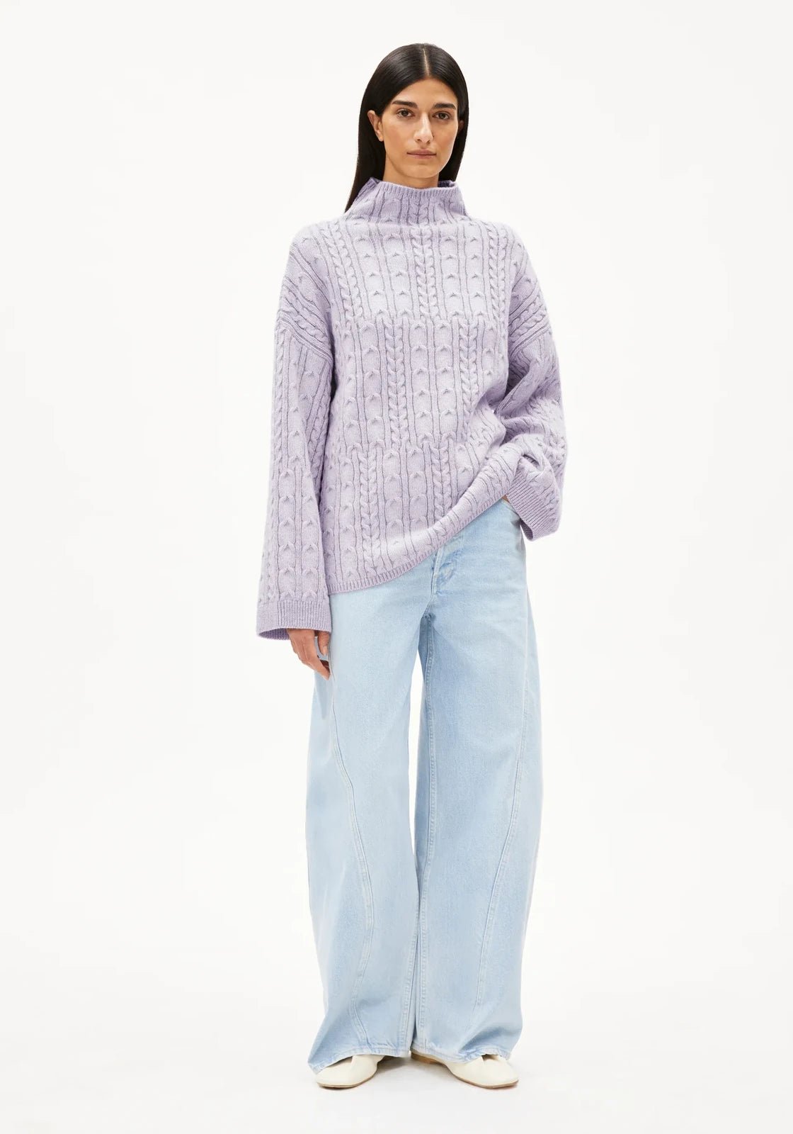 ARMEDANGELS - AAORI VANISE Pullover • oatmilk - frozen lavender - Pullover - ROSA ECK