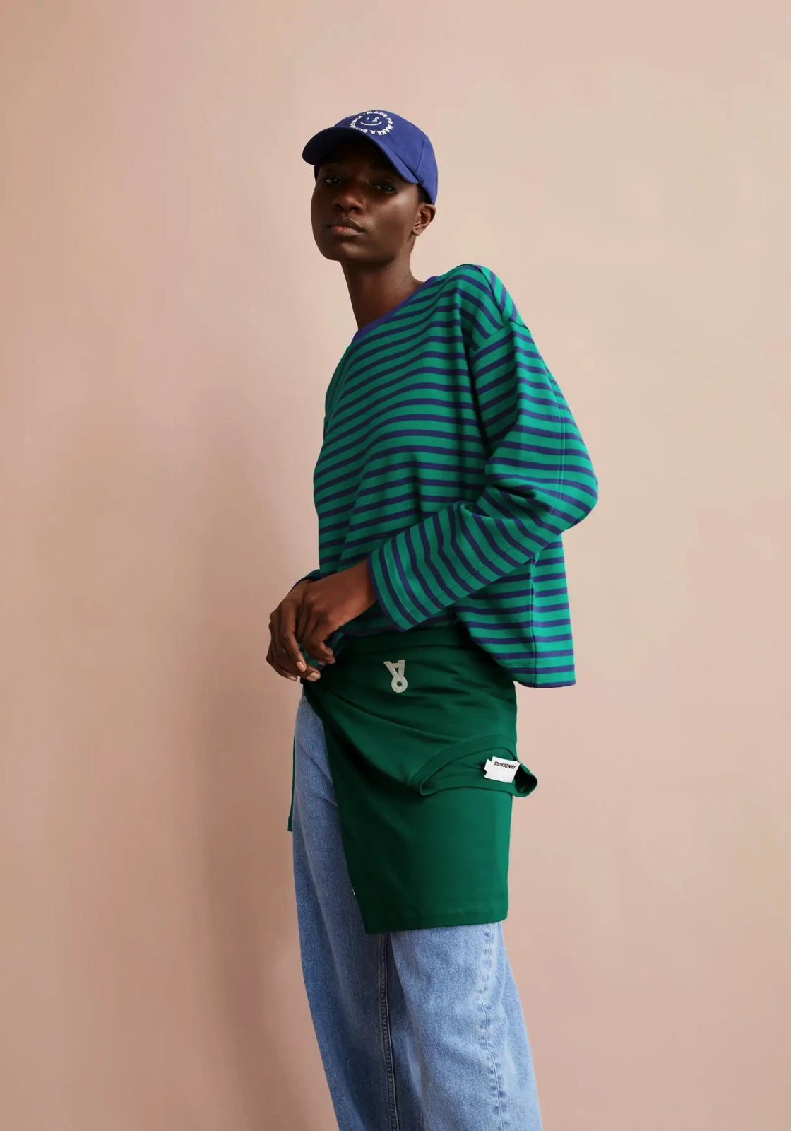 ARMEDANGELS - FRANKAA MAARLEN STRIPE Sweatshirt • emerald green - blue noon - ROSA ECK Concept Store