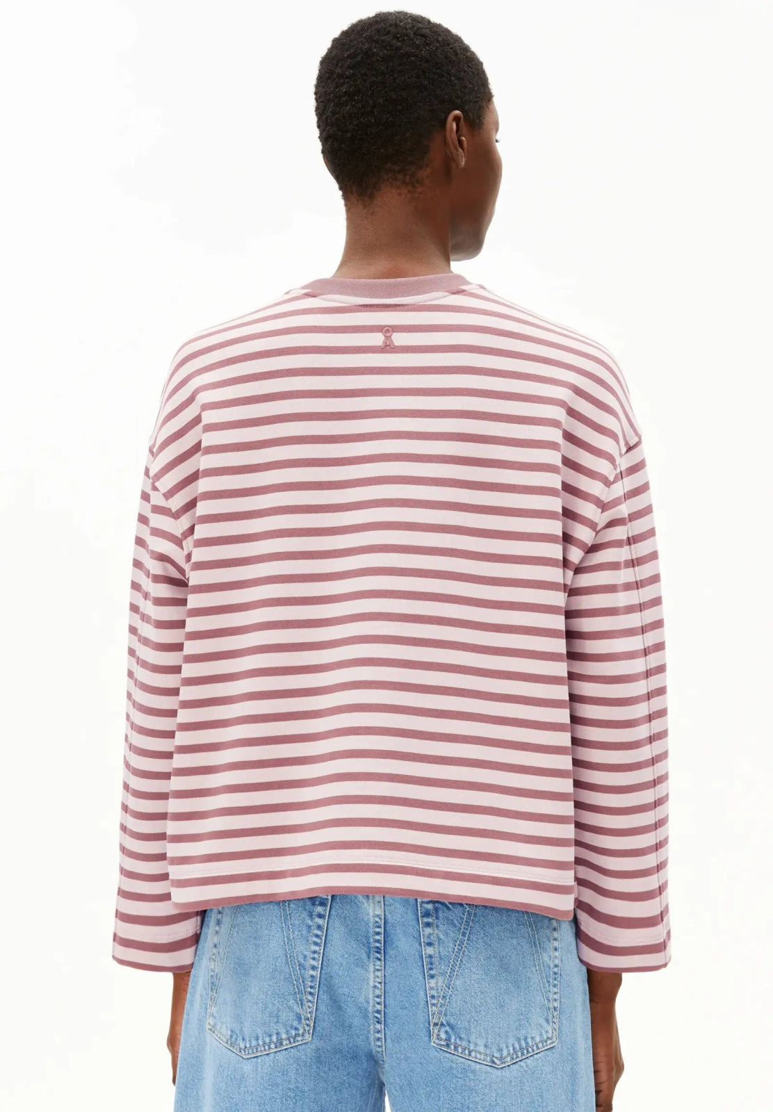 ARMEDANGELS - FRANKAA MAARLEN STRIPE Sweatshirt • ice grape - dark berry - ROSA ECK Concept Store