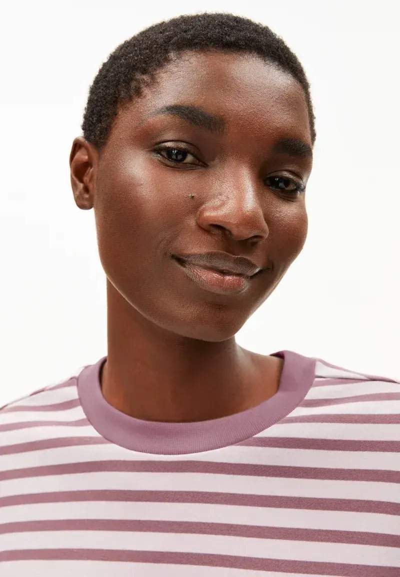 ARMEDANGELS - FRANKAA MAARLEN STRIPE Sweatshirt • ice grape - dark berry - ROSA ECK Concept Store