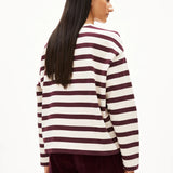 ARMEDANGELS - FRANKAA MAARLEN STRIPE Sweatshirt • undyed - dark cranberry - Pullover - ROSA ECK