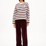 ARMEDANGELS - FRANKAA MAARLEN STRIPE Sweatshirt • undyed - dark cranberry - Pullover - ROSA ECK