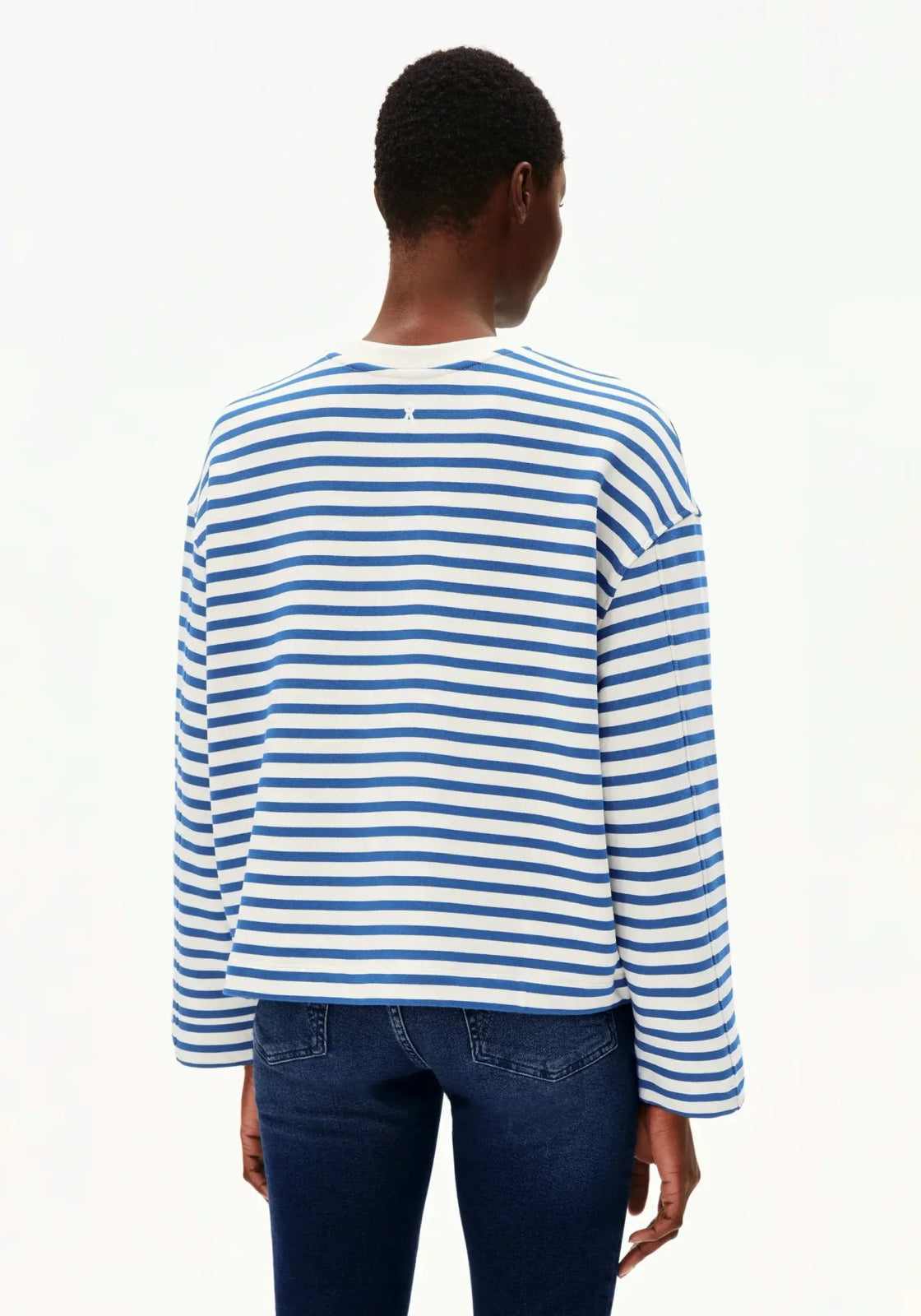 ARMEDANGELS - FRANKAA MAARLEN STRIPE Sweatshirt • undyed - dark morning - ROSA ECK Concept Store