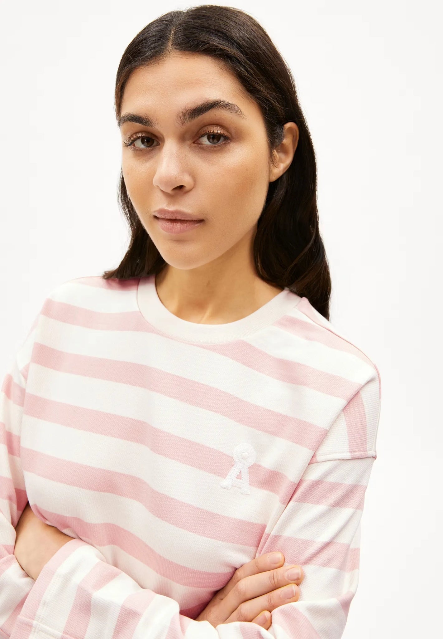 ARMEDANGELS - ICONIC Å FRANKAA BOLD Sweatshirt aus Bio - Baumwolle | undyed - rosalilly - Sweater - ROSA ECK -