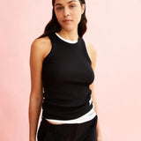 ARMEDANGELS - KANITAA Ripp - Top aus Bio - Baumwoll - Mix | black - Top - ROSA ECK -