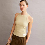 ARMEDANGELS - KANITAA Ripp - Top aus Bio - Baumwoll - Mix | gravel - Top - ROSA ECK -