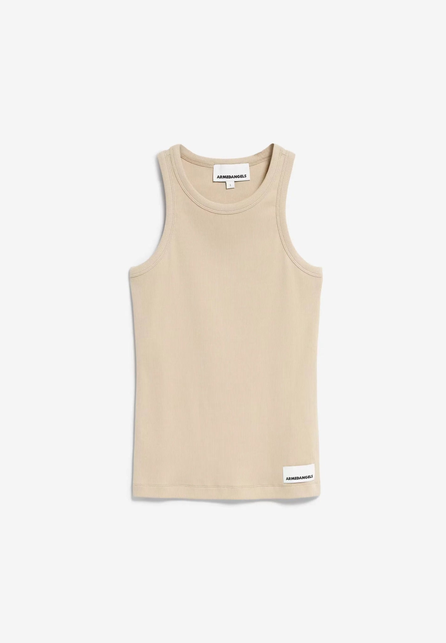 ARMEDANGELS - KANITAA Ripp - Top aus Bio - Baumwoll - Mix | gravel - Top - ROSA ECK -