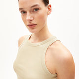 ARMEDANGELS - KANITAA Ripp - Top aus Bio - Baumwoll - Mix | gravel - Top - ROSA ECK -