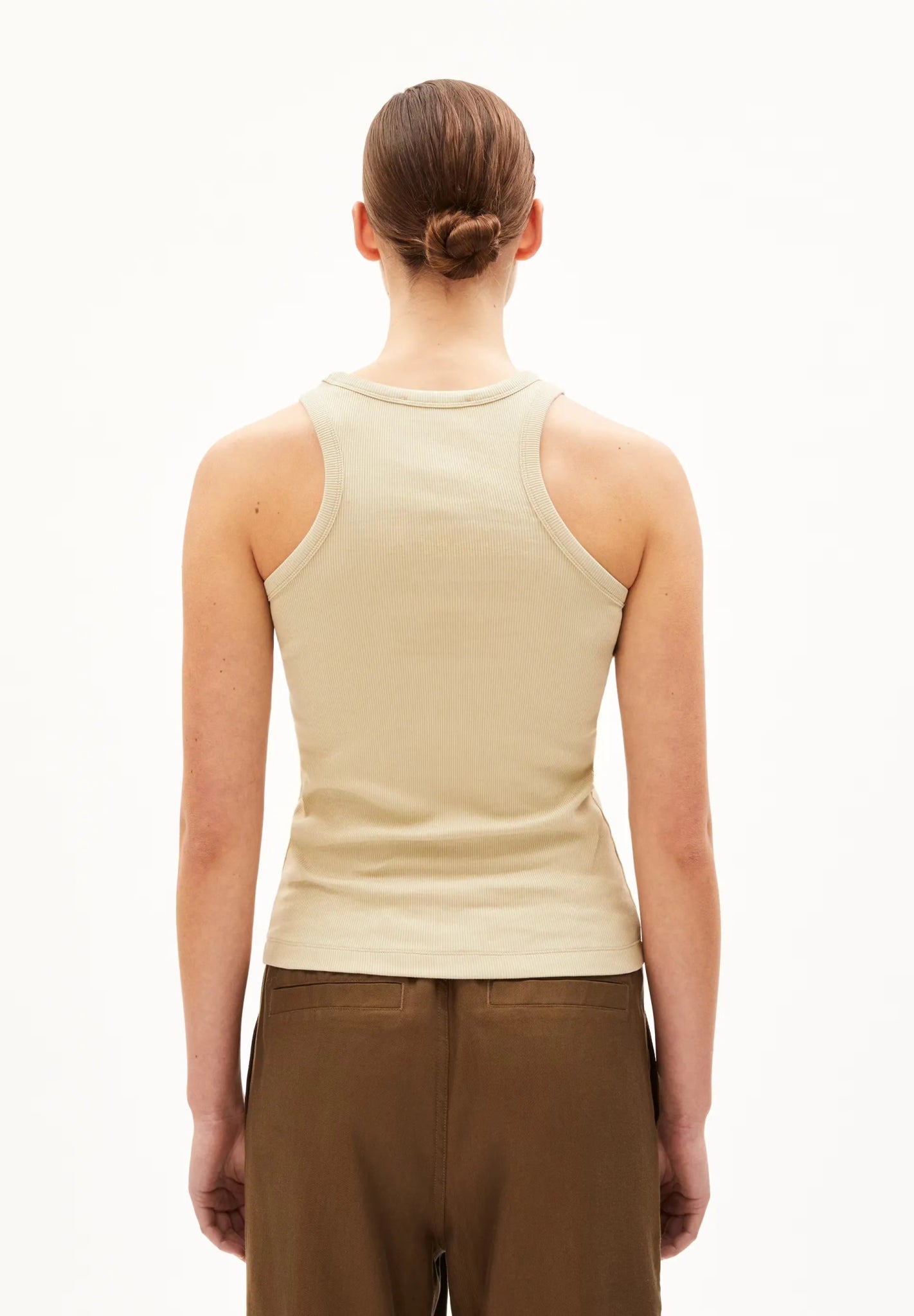 ARMEDANGELS - KANITAA Ripp - Top aus Bio - Baumwoll - Mix | gravel - Top - ROSA ECK -