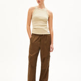 ARMEDANGELS - KANITAA Ripp - Top aus Bio - Baumwoll - Mix | gravel - Top - ROSA ECK -