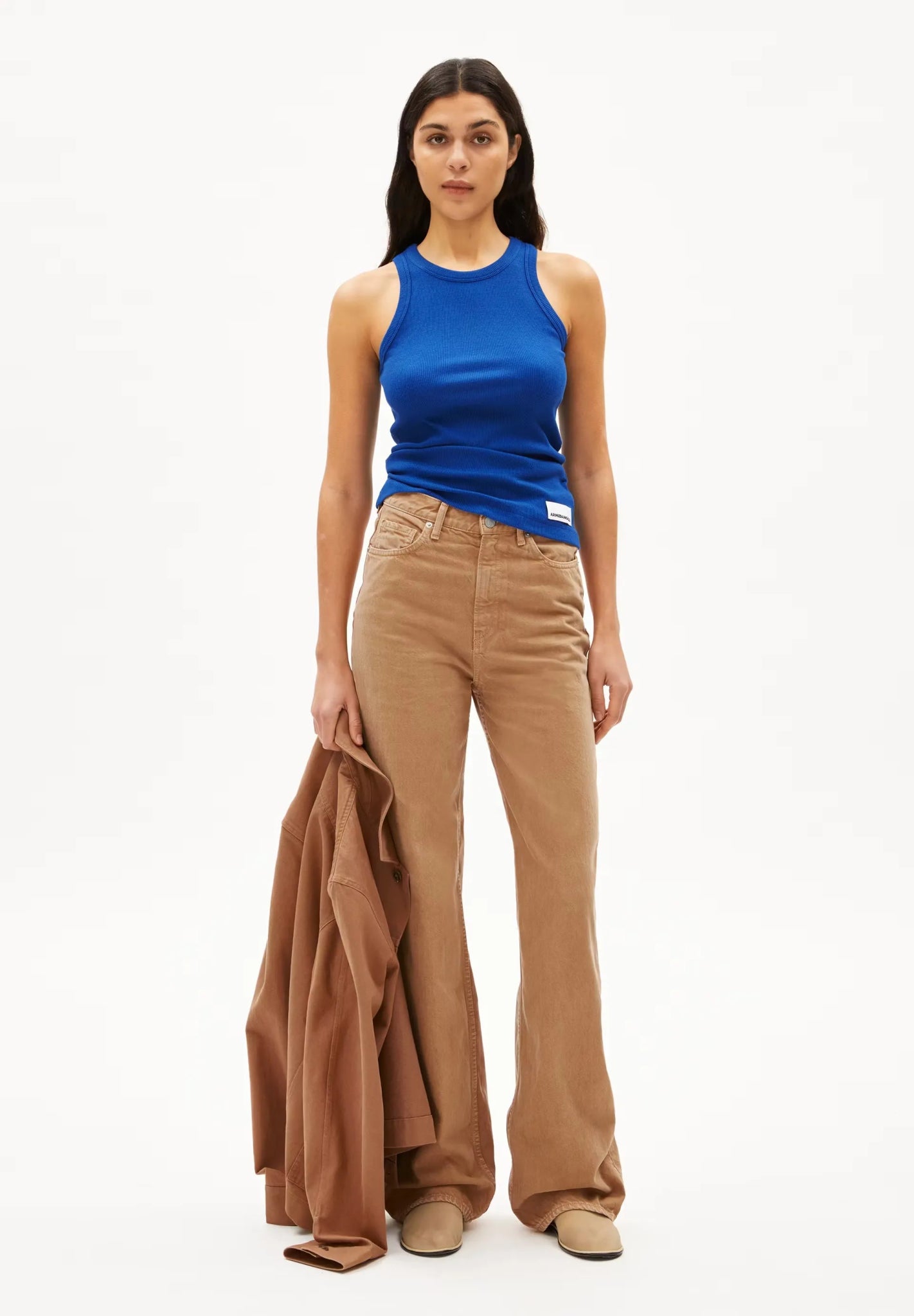 ARMEDANGELS - KANITAA Ripp - Top aus Bio - Baumwoll - Mix | lapis blue - Top - ROSA ECK -