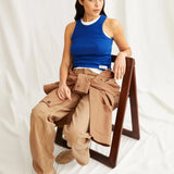 ARMEDANGELS - KANITAA Ripp - Top aus Bio - Baumwoll - Mix | lapis blue - Top - ROSA ECK -