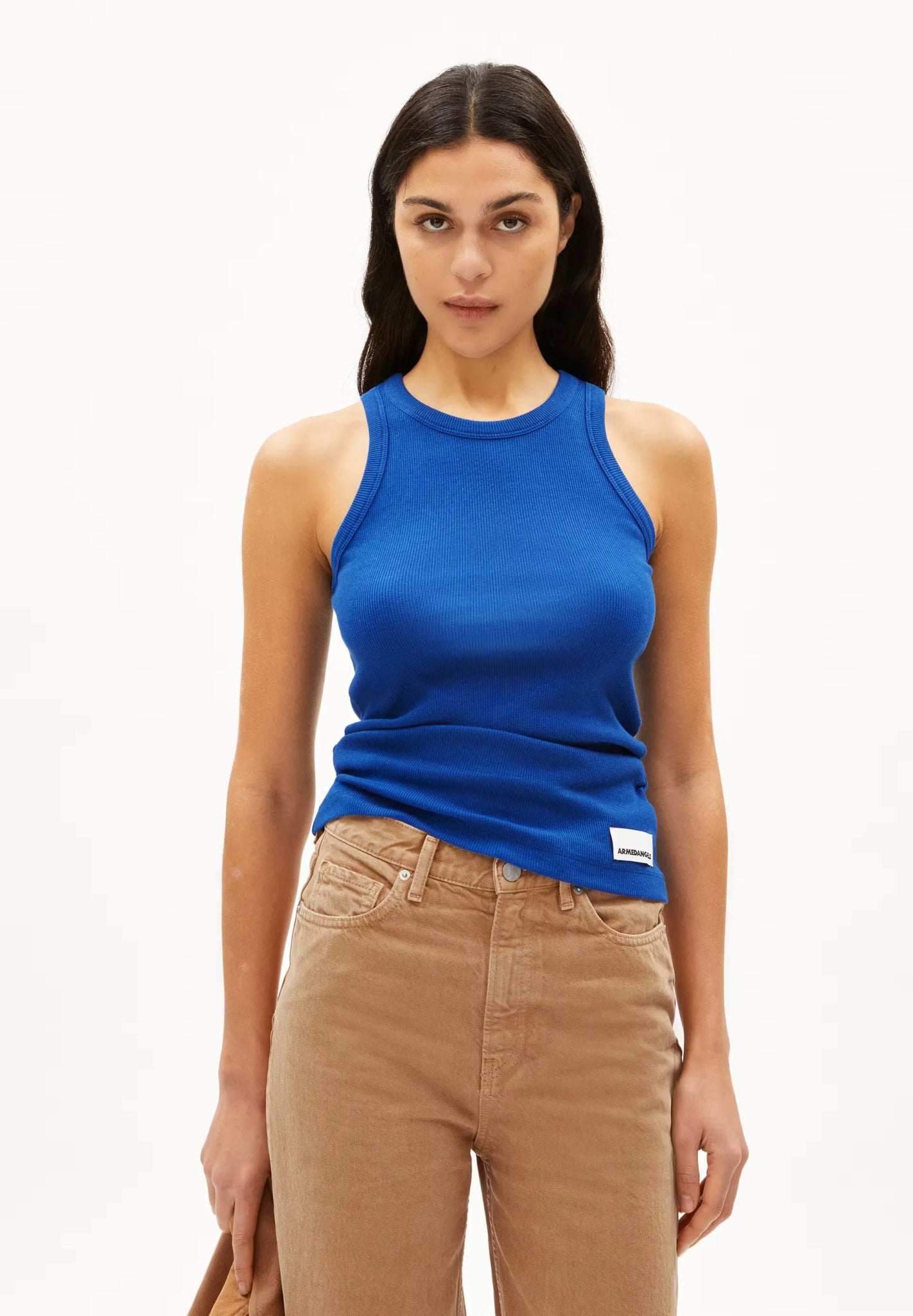 ARMEDANGELS - KANITAA Ripp - Top aus Bio - Baumwoll - Mix | lapis blue - Top - ROSA ECK -