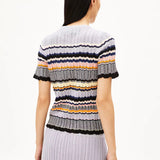 ARMEDANGELS - MAAYA STRIPES Pullover aus Bio - Baumwolle | misty morning - deep rosalilly - Sweater - ROSA ECK -