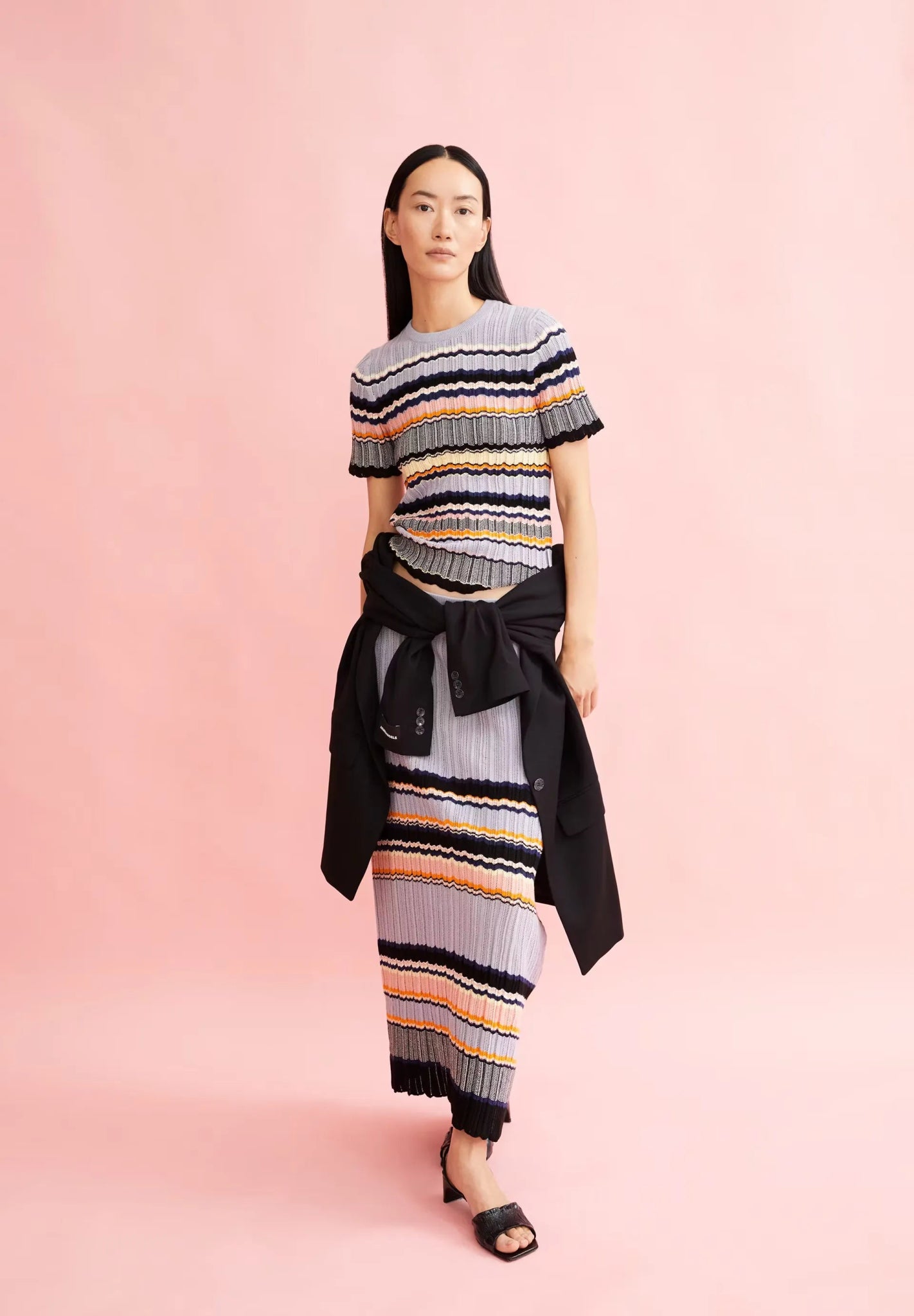 ARMEDANGELS - MAAYA STRIPES Pullover aus Bio - Baumwolle | misty morning - deep rosalilly - Sweater - ROSA ECK -