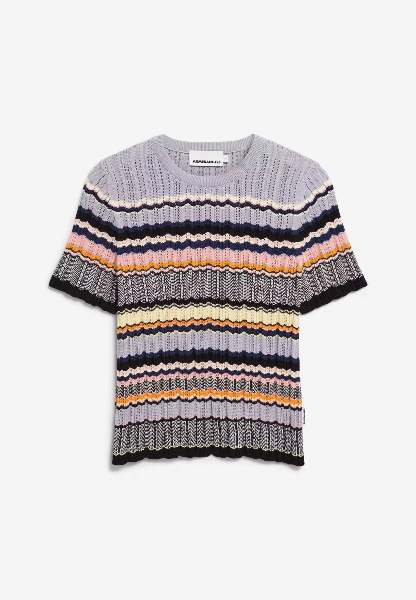 ARMEDANGELS - MAAYA STRIPES Pullover aus Bio - Baumwolle | misty morning - deep rosalilly - Sweater - ROSA ECK -