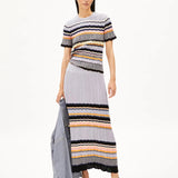 ARMEDANGELS - MAAYA STRIPES Pullover aus Bio - Baumwolle | misty morning - deep rosalilly - Sweater - ROSA ECK -