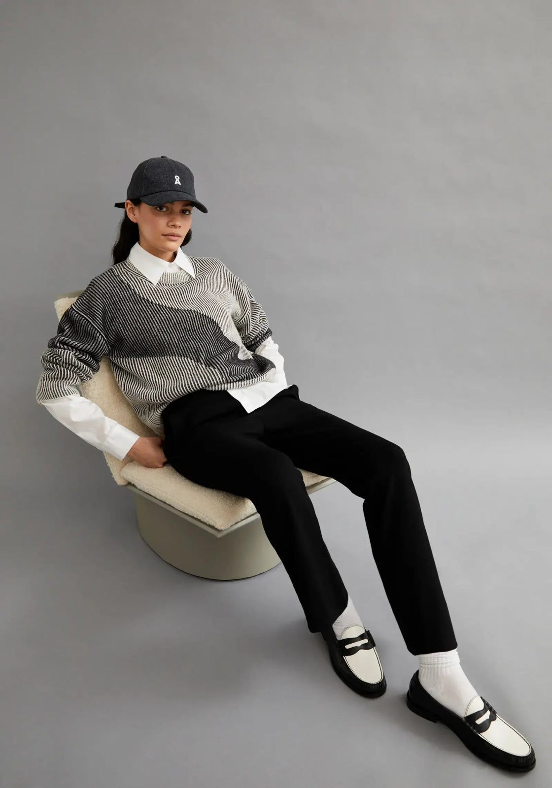 ARMEDANGELS - MAYRAA VANISE Strickpullover • black - off white - ROSA ECK Concept Store