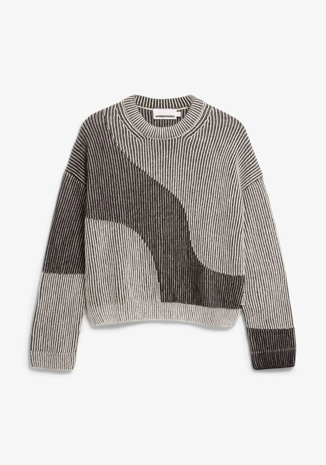 ARMEDANGELS - MAYRAA VANISE Strickpullover • black - off white - ROSA ECK Concept Store