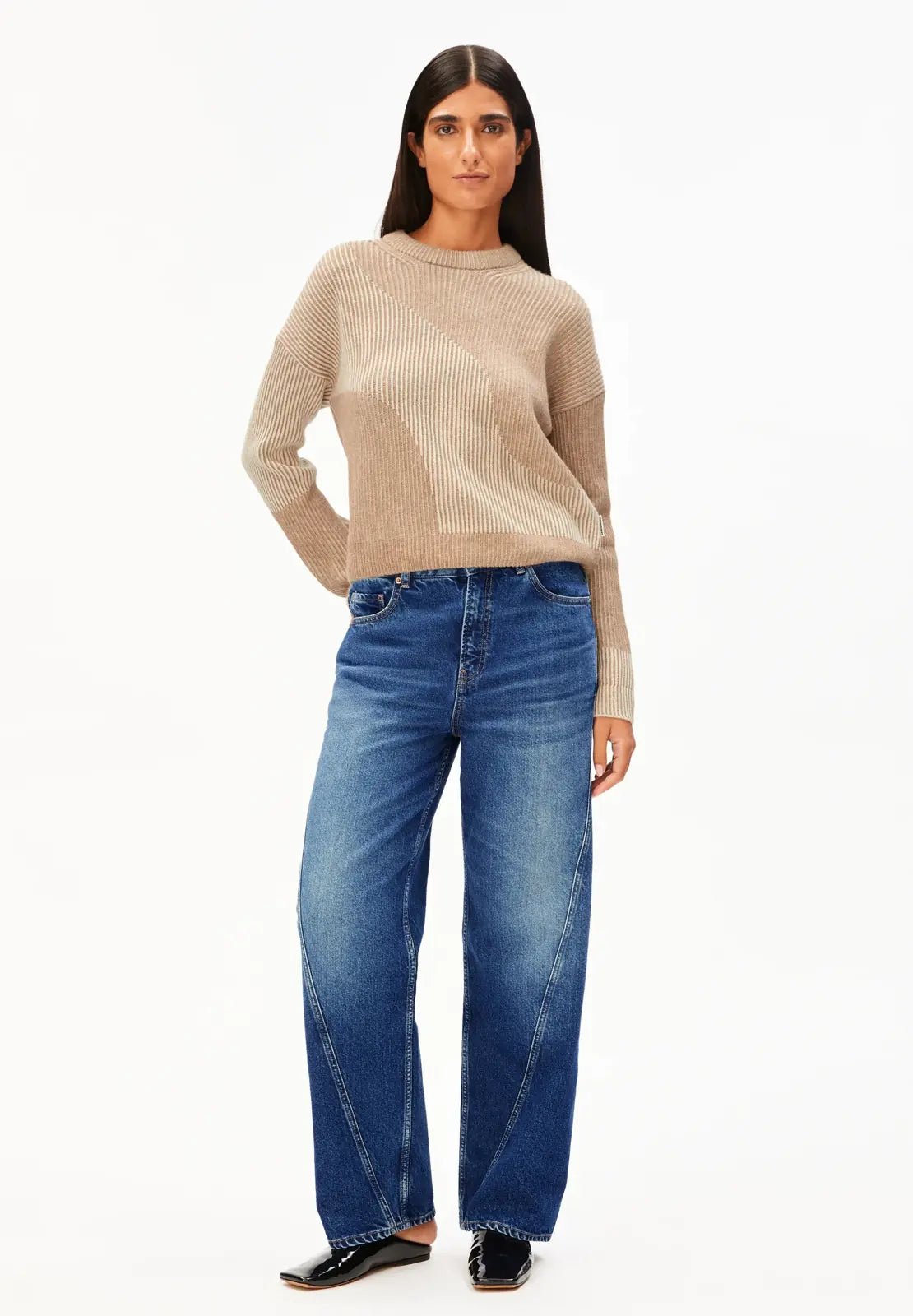 ARMEDANGELS - MAYRAA VANISE Strickpullover • camel melange - oatmilk - Pullover - ROSA ECK
