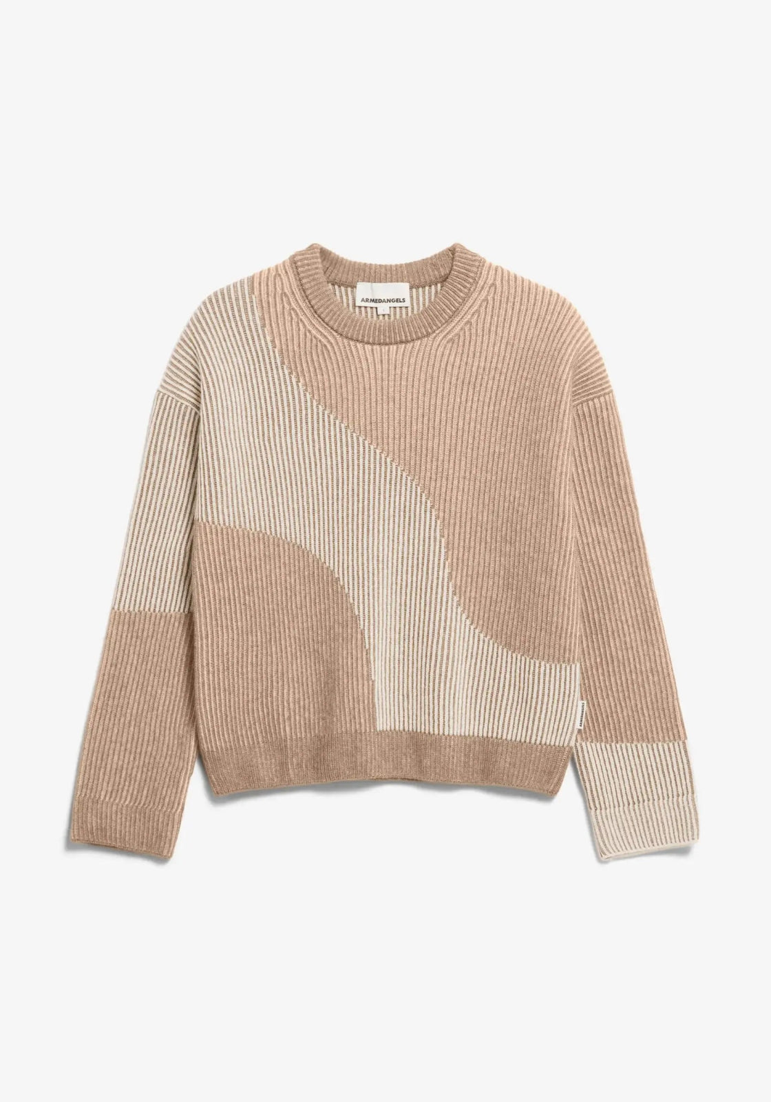 ARMEDANGELS - MAYRAA VANISE Strickpullover • camel melange - oatmilk - ROSA ECK Concept Store