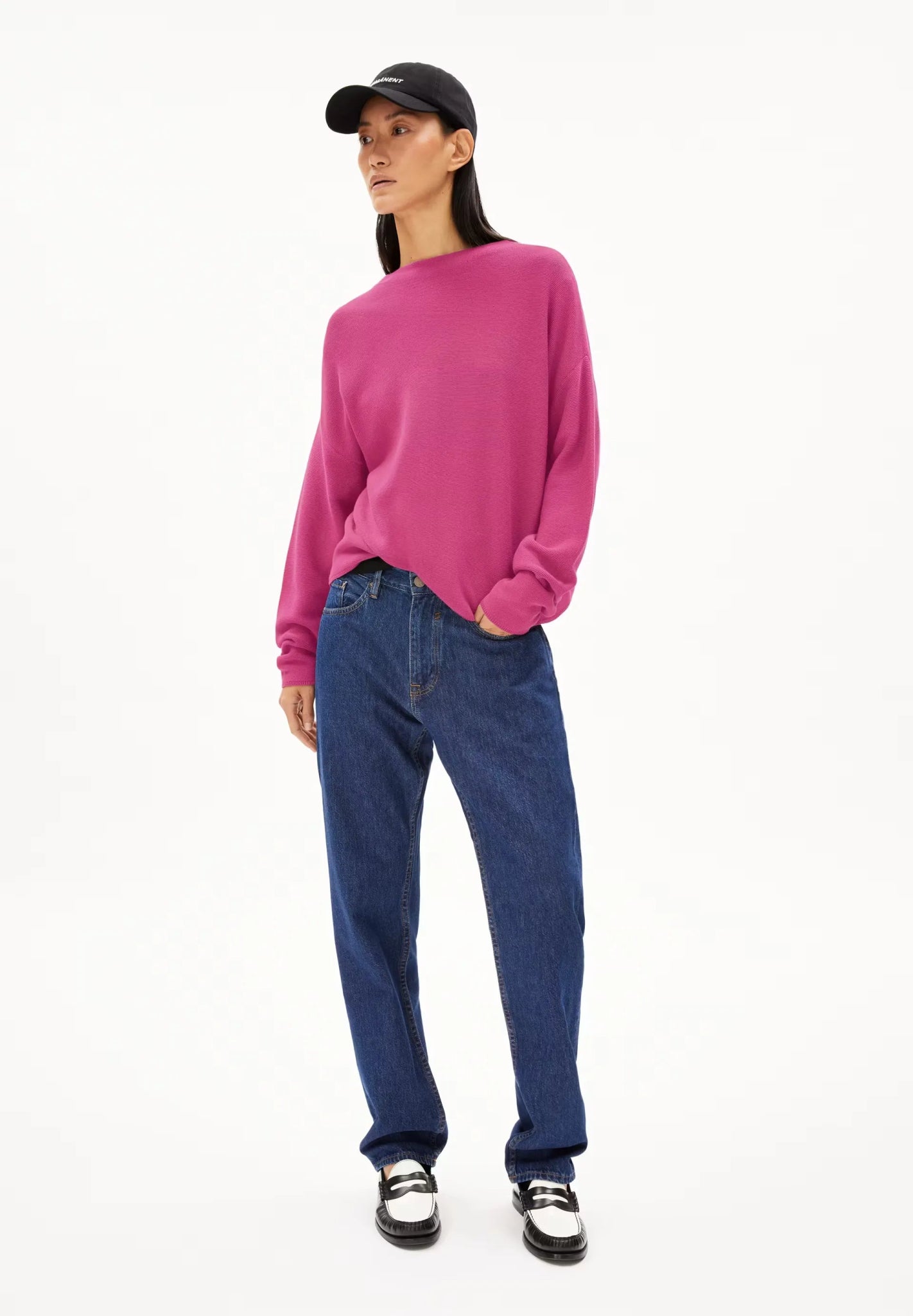 ARMEDANGELS - MERINAA LINKS LINKS Pullover aus Bio - Baumwolle | crushed berry - Sweater - ROSA ECK -