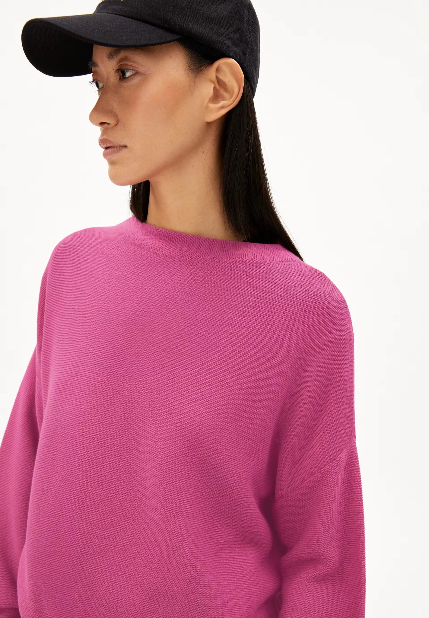 ARMEDANGELS - MERINAA LINKS LINKS Pullover aus Bio - Baumwolle | crushed berry - Sweater - ROSA ECK -
