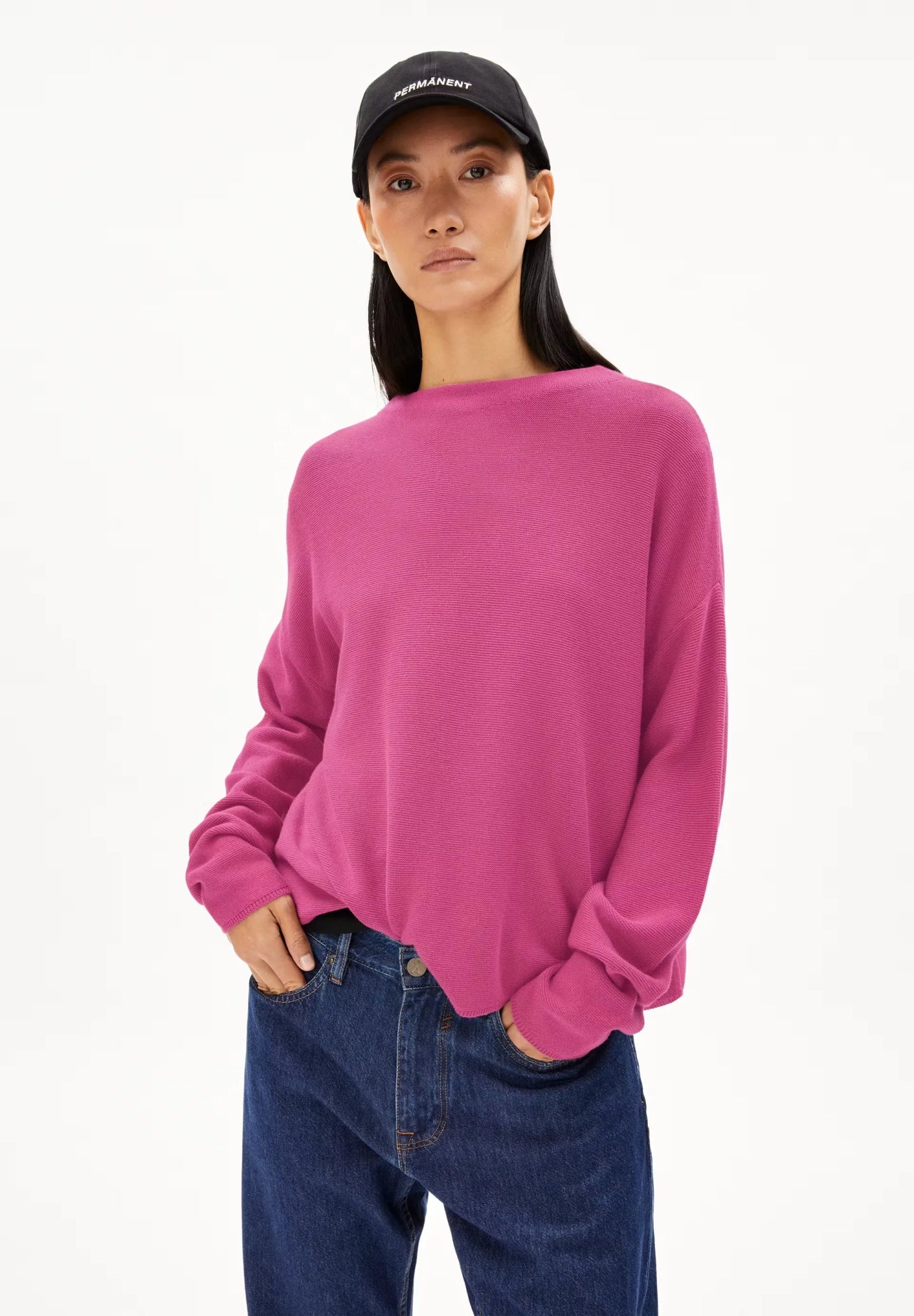 ARMEDANGELS - MERINAA LINKS LINKS Pullover aus Bio - Baumwolle | crushed berry - Sweater - ROSA ECK -