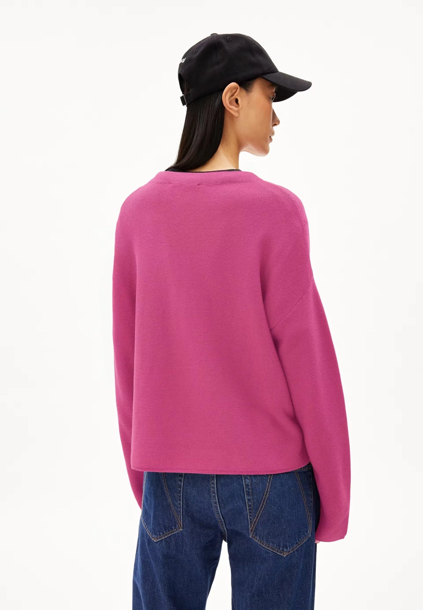 ARMEDANGELS - MERINAA LINKS LINKS Pullover aus Bio - Baumwolle | crushed berry - Sweater - ROSA ECK -
