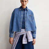 ARMEDANGELS - NALAANI Jeansbluse • sea foam - Hemd - ROSA ECK Concept Store