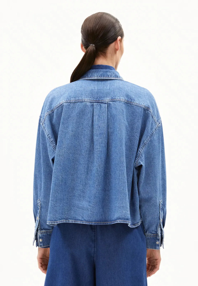 ARMEDANGELS - NALAANI Jeansbluse • sea foam - Hemd - ROSA ECK Concept Store