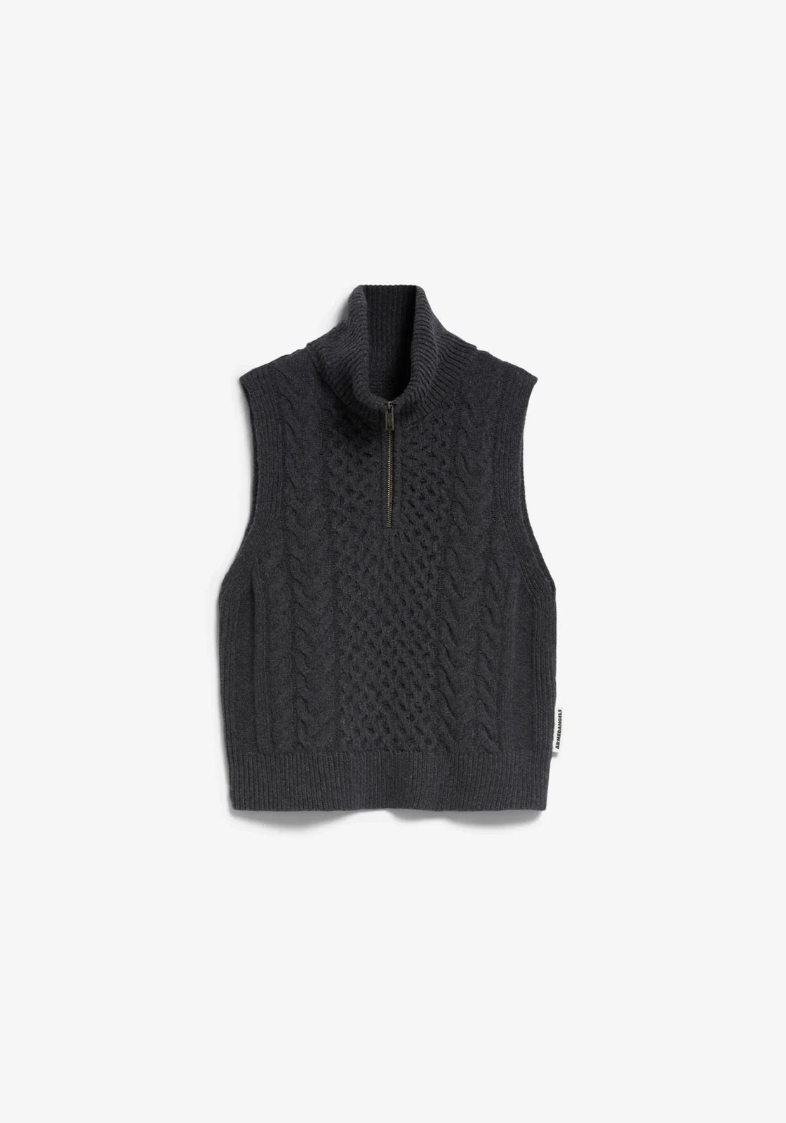 ARMEDANGELS - OLAIAAS CABLE Top • steel melange - Top - ROSA ECK