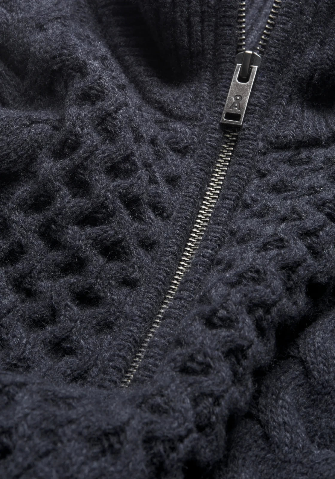 ARMEDANGELS - OLAIAAS CABLE Top • steel melange - Top - ROSA ECK