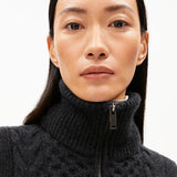 ARMEDANGELS - OLAIAAS CABLE Top • steel melange - Top - ROSA ECK