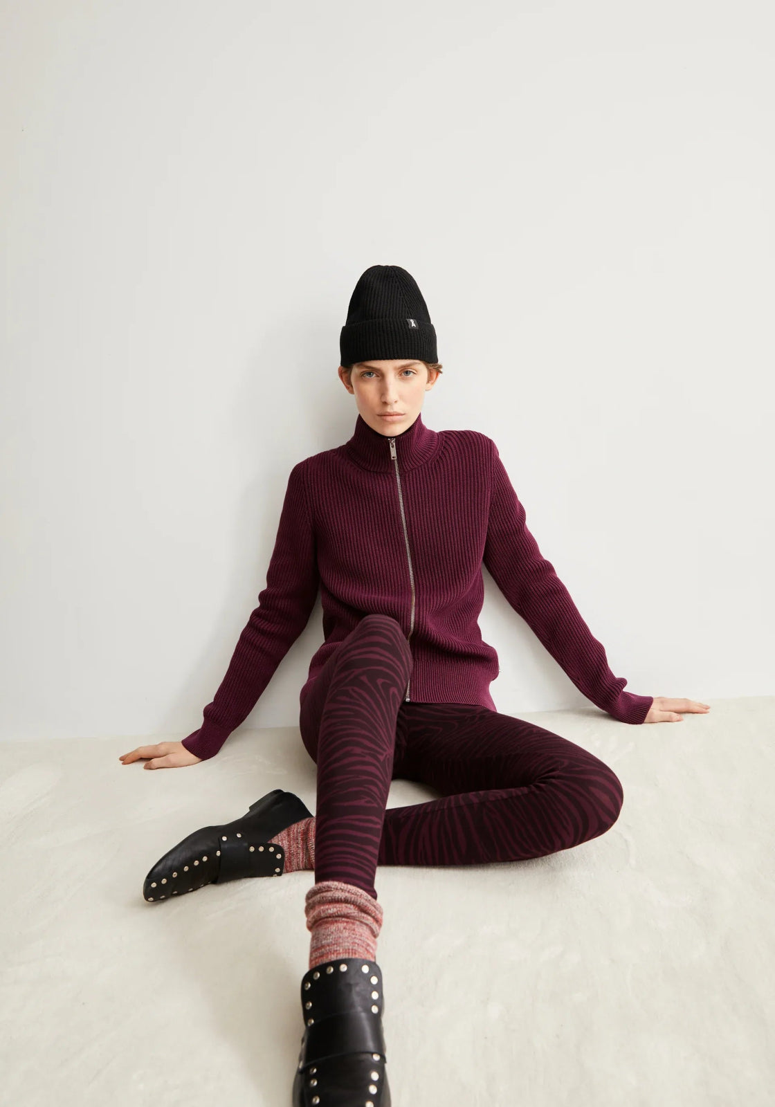 ARMEDANGELS - REBECCAA Strickcardigan • Dark Cranberry - Cardigan - ROSA ECK