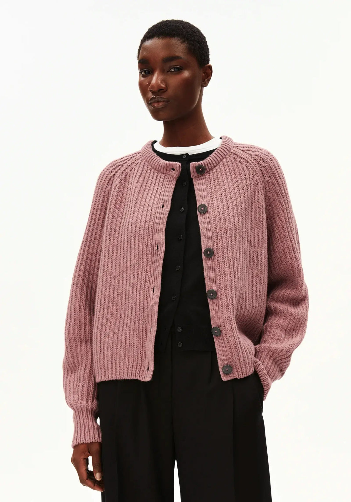 ARMEDANGELS - SELMAA Strickcardigan • light berry - ROSA ECK Concept Store
