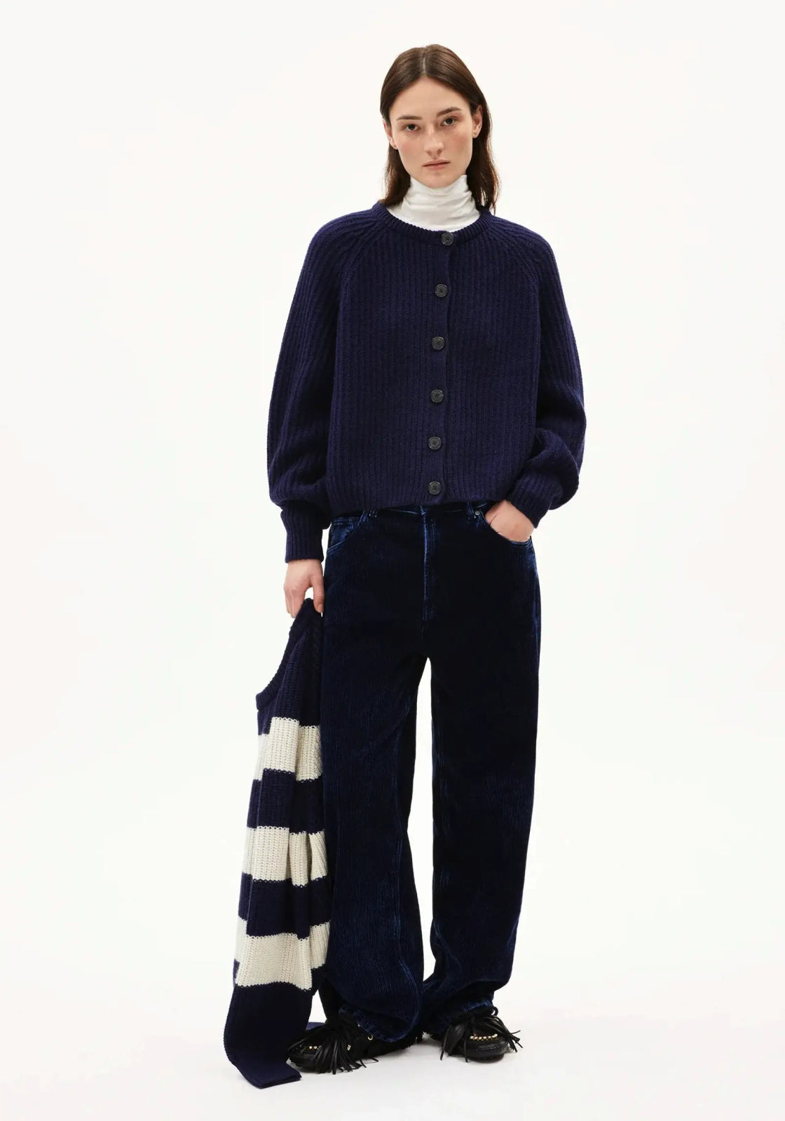 ARMEDANGELS - SELMAA Strickcardigan • tinted navy - ROSA ECK Concept Store