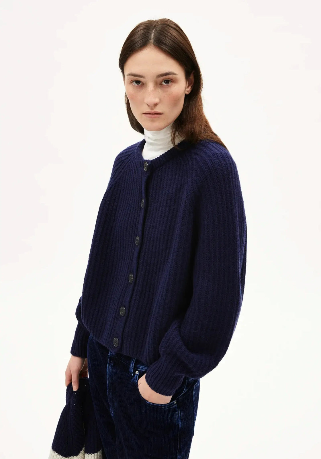 ARMEDANGELS - SELMAA Strickcardigan • tinted navy - ROSA ECK Concept Store