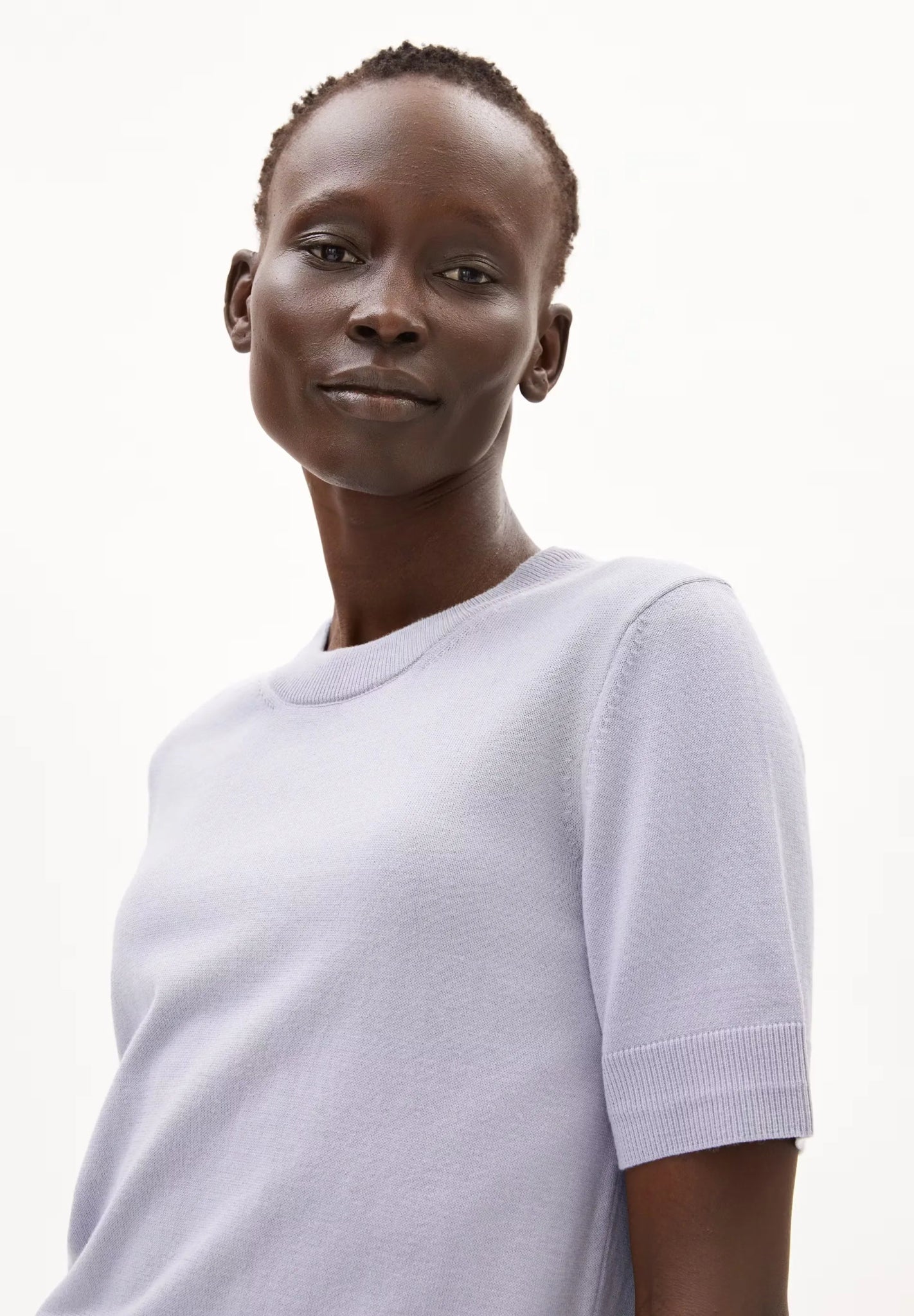 ARMEDANGELS - SILJIAAS Strickshirt aus Bio - Baumwoll - Mix | misty morning - Shirt - ROSA ECK -