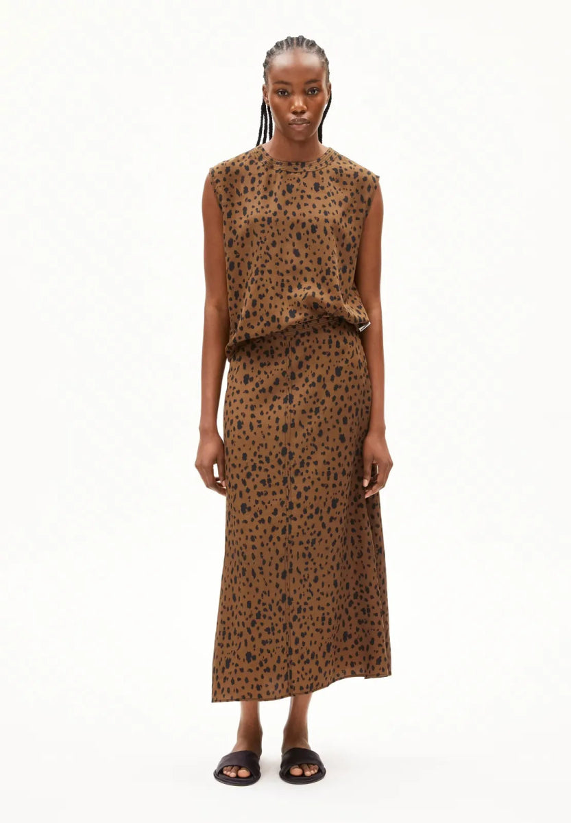 ARMEDANGELS - WOLAARIA LEOPAA Rock • dark camel - Rock - ROSA ECK Concept Store