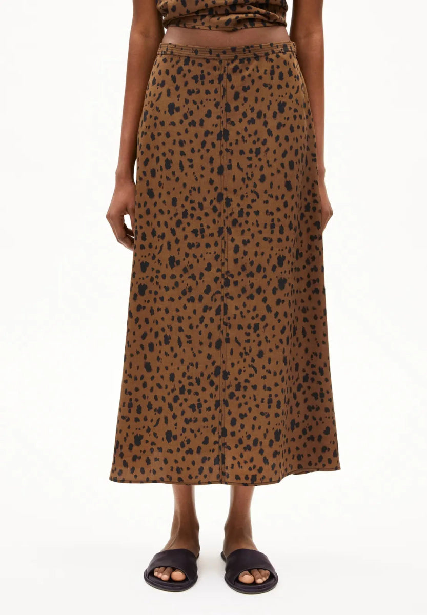 ARMEDANGELS - WOLAARIA LEOPAA Rock • dark camel - Rock - ROSA ECK Concept Store