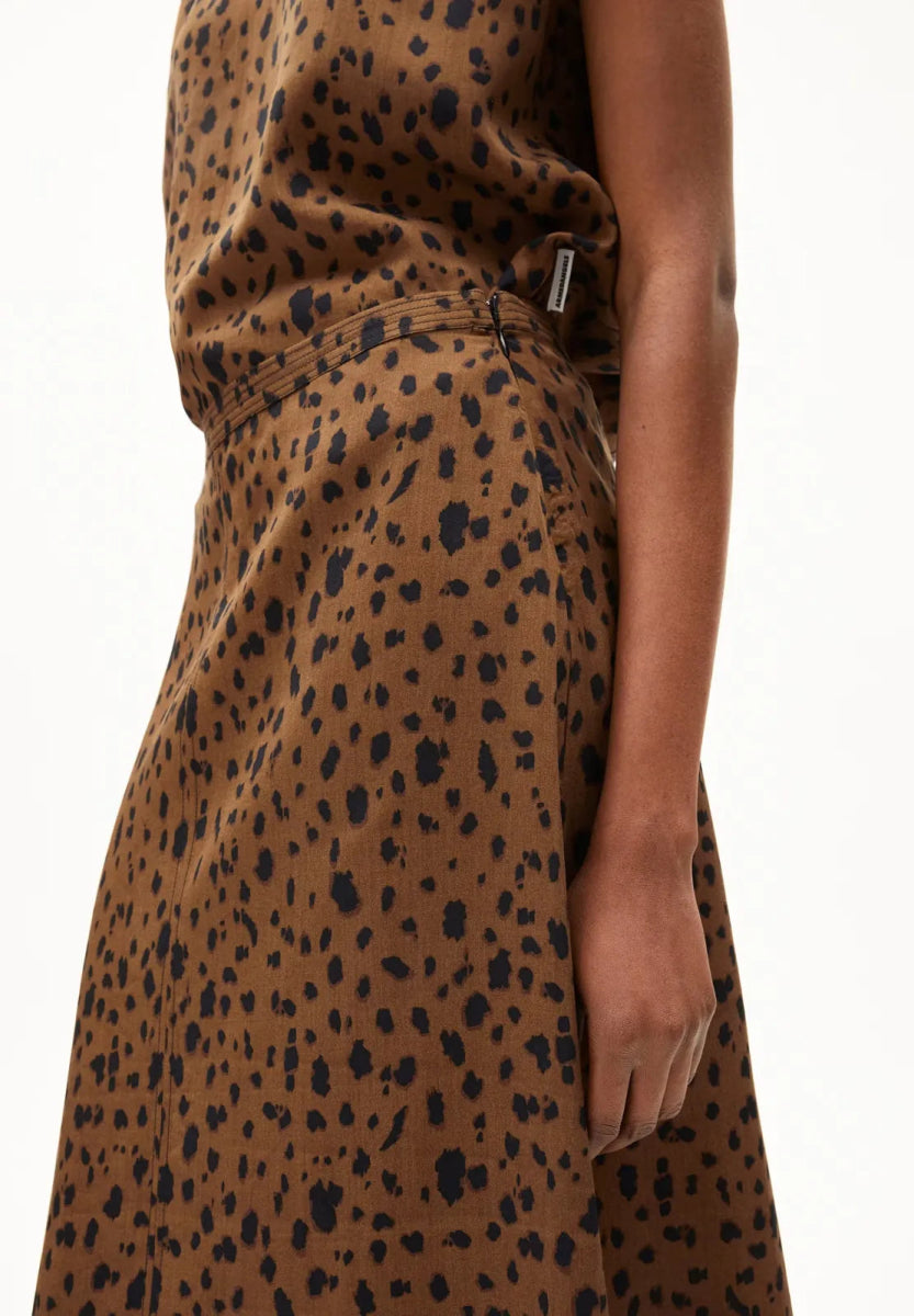 ARMEDANGELS - WOLAARIA LEOPAA Rock • dark camel - Rock - ROSA ECK Concept Store