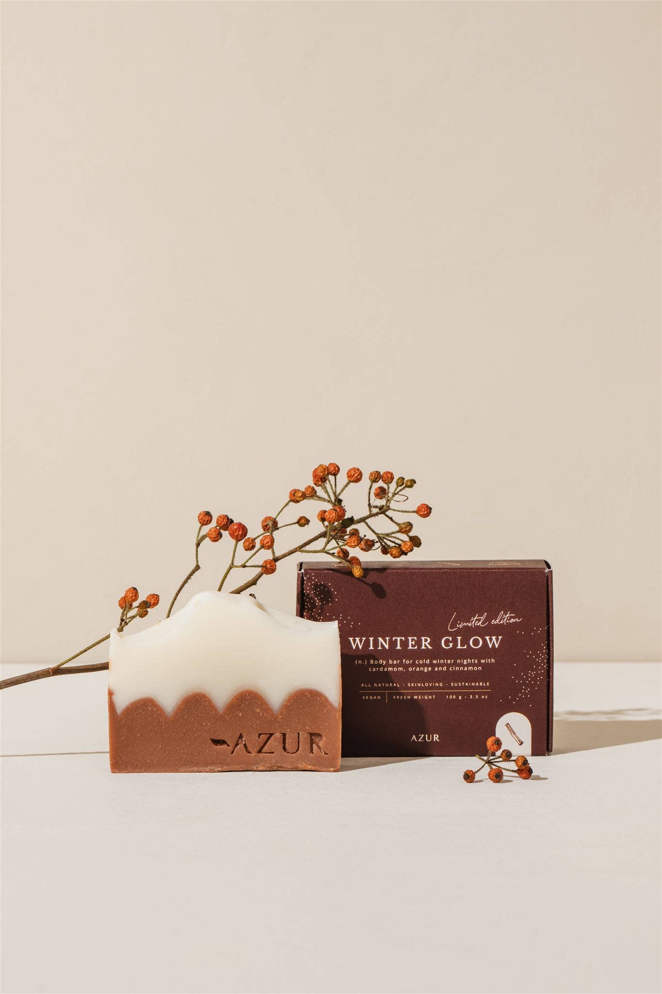 Azur Natural Bodycare - WINTER GLOW Weihnachtsseife (Limitierter Auflage) - ROSA ECK - Seife, ,