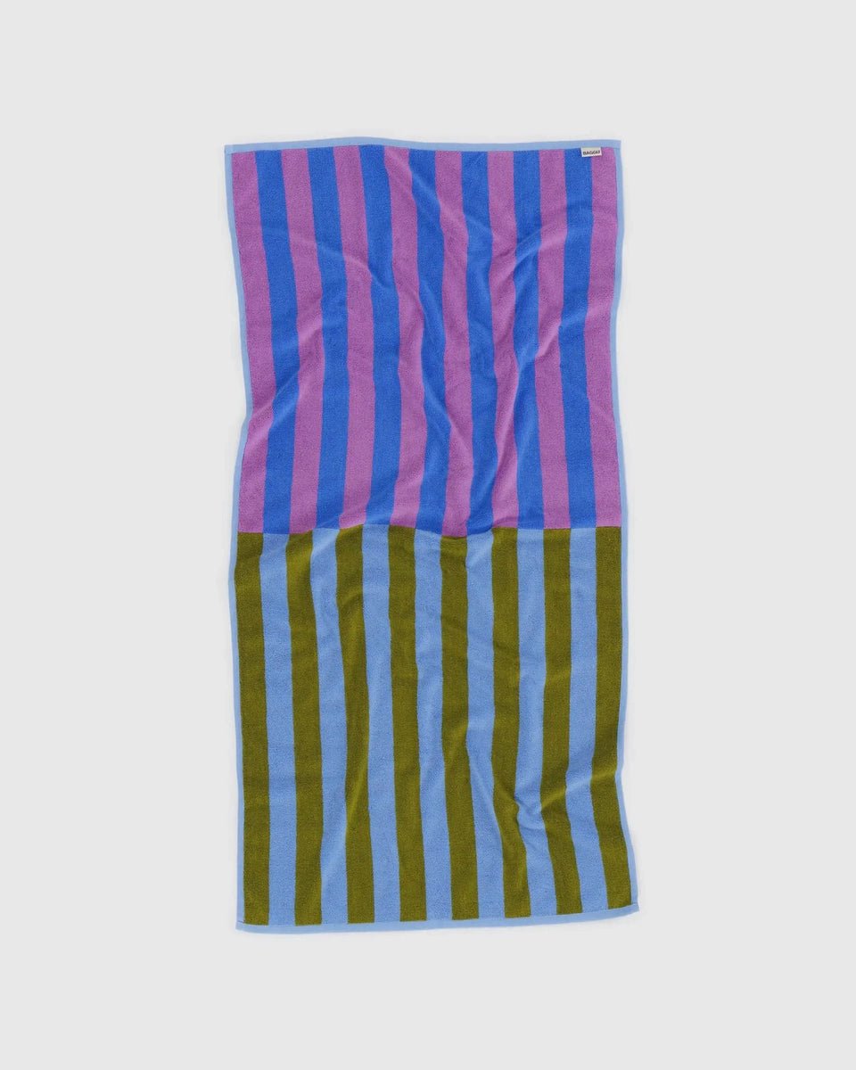BAGGU - Badetuch aus Bio - Baumwolle • Cabana Stripe Mix - Handtuch - ROSA ECK Concept Store