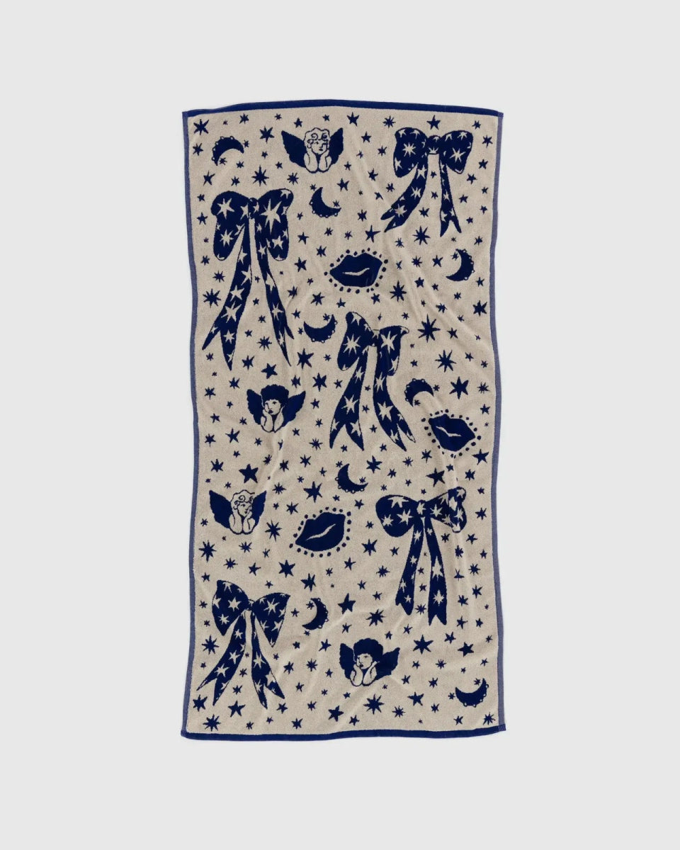 BAGGU - BAGGU Badetuch aus Bio - Baumwolle • Cherub Bows - Handtuch - ROSA ECK Concept Store