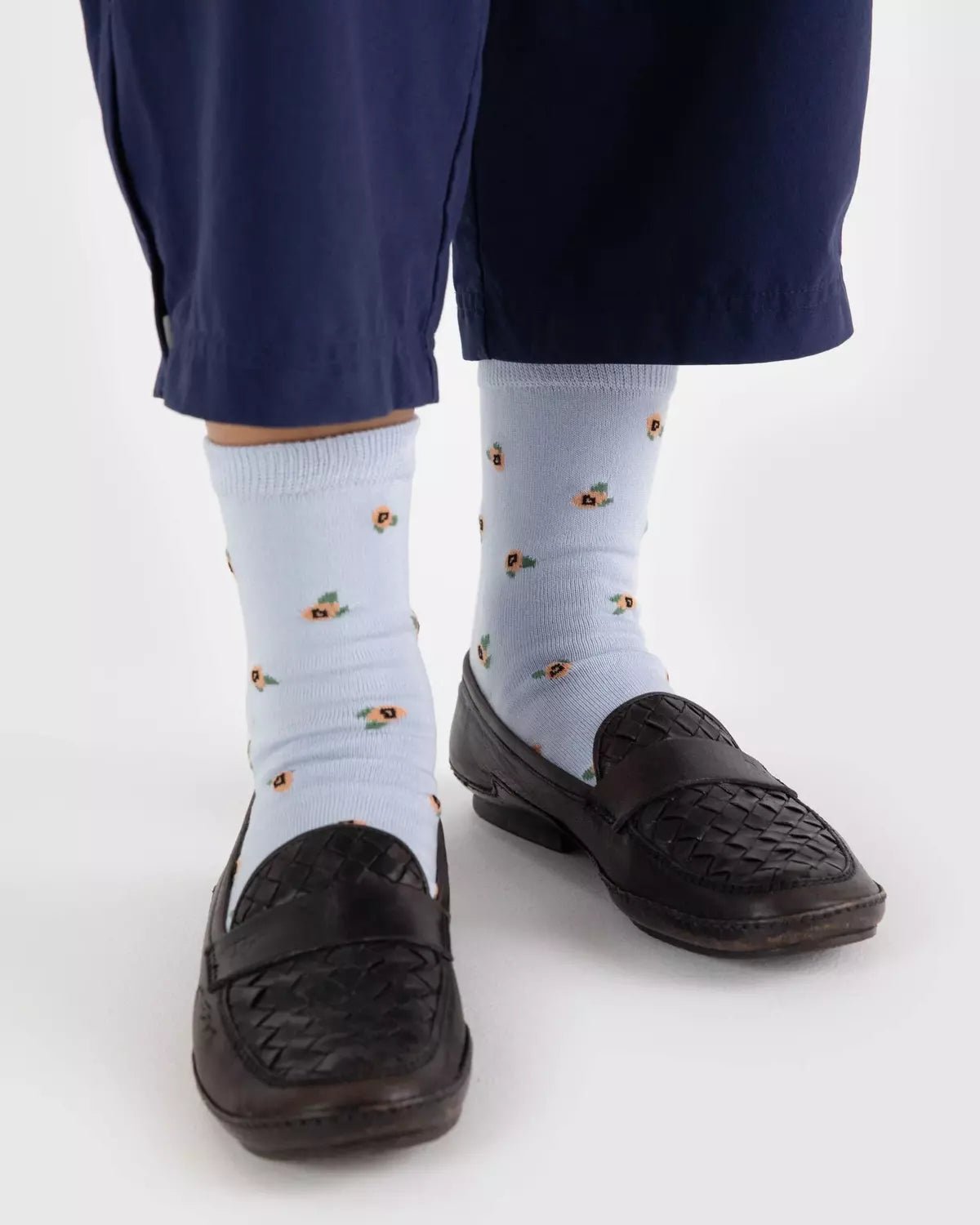 BAGGU - CREW SOCK Socken | Blue Rosette - ROSA ECK - , ,