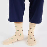 BAGGU - CREW SOCK Socken | Cream Rosette - ROSA ECK - , ,