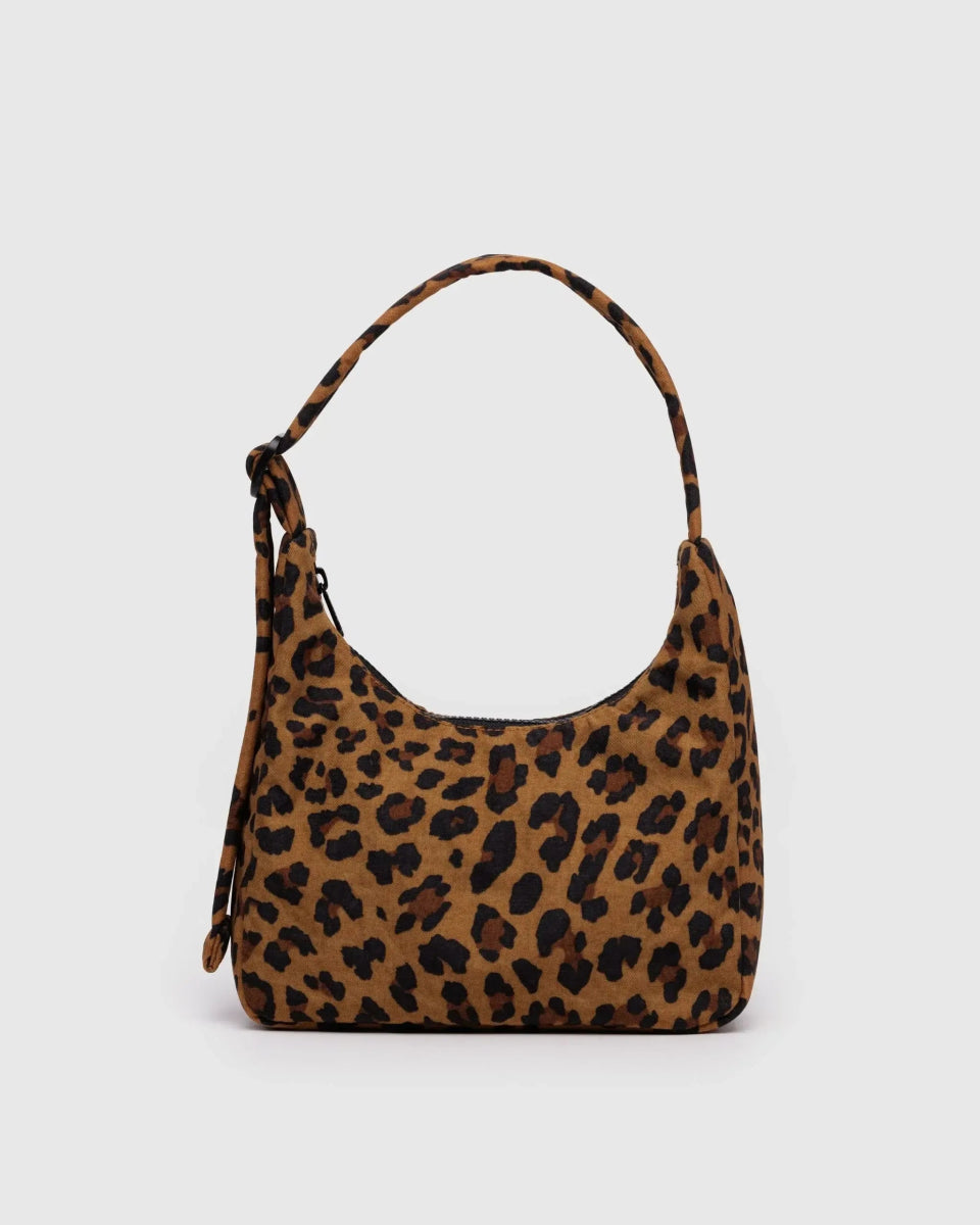 BAGGU - MINI NYLON SHOULDER BAG Schultertasche • Leopard - Schultertasche - ROSA ECK Concept Store